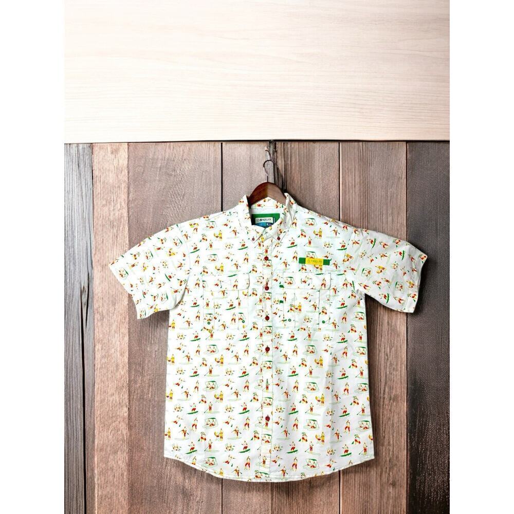 Magellan Outdoors Men's Fish Gear Button Up‎ Short Sleeve Shirt M